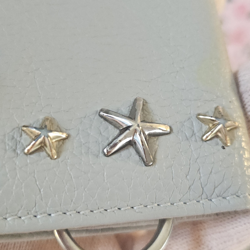✨Jimmy Choo Star Studded Neptune Gray Key Holder Wallet 🌟 - Picture 8 of 15